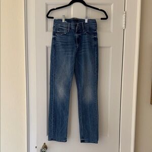 New Mother Size 26 Classic Blue Mid Rise Dazzler Ankle Denim Jeans